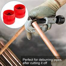 1pc Red Inner-Outer Reamer Pipe And Tube, Deburring Reamer Tubing Chamfer Tool, For PVC/PPR/Copper/Brass/Aluminum Tubes - Red - View 6