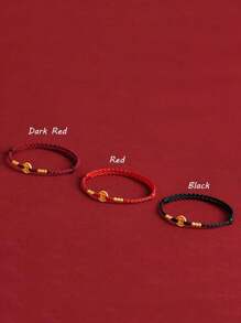 1pc  Adjustable Rope Lucky Wealth Bracelets For Men Women