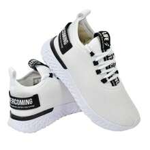 Women Wedge Sneakers - branco preto life - 查看 3