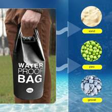 1pc Waterproof Dry Bag, Ultralight Dry Sacks Stuff Sacks Airtight Ripstop Camping Dry Sack Portable Dry Pack For Backpacking Kayaking Hiking Swimming Fishing Rafting Boating Universal Pool Step Weight 2L/5L/10L/15/20L/30L - Black - View 3