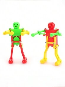 Wind-Up Dancing Robot, Wind-Up Shaking Butt Robot Keychain, Educational & Fun Robot Toy For Children - Multicolor - View 4