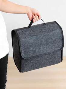 1 Pièce Boîte De Rangement Pour Coffre De Voiture En Feutre, Petit Organisateur Pliable Et Portable En Taille