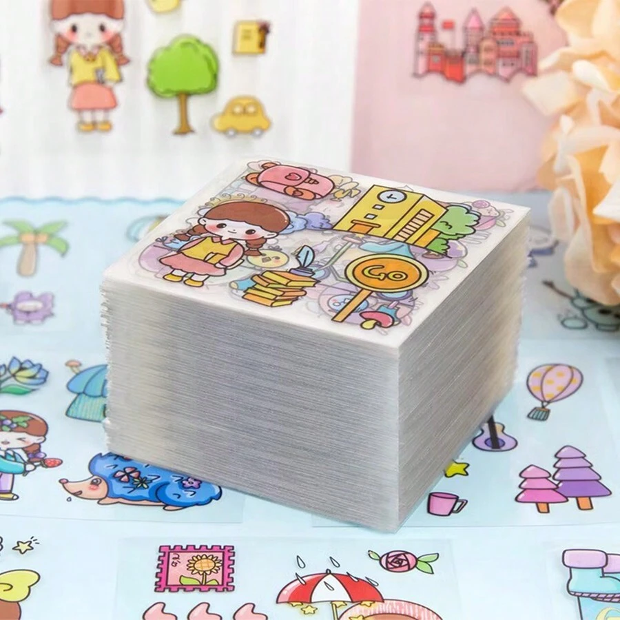 100 Piezas Pegatinas De Mascotas Con Patrón Aleatorio, Material Resistente Al Agua Con Líneas De Corte, No Se Requiere Cortar. Súper Actividad De Bricolaje Divertida Para Niños De 3 Años En Adelante, Para Decorar Botellas De Agua / Portapapeles / Planificadores / Carteles De Celebridades