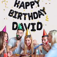 40英寸黑色字母气球，适合生日派对装饰，大型A-Z字母气球，可用于毕业典礼、婴儿派对、结婚纪念日、新年派对、情人节等场合。