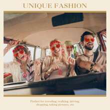 6 Stück Hippie Kostüm Accessoires Set, Boho Friedenszeichen Gänseblümchen 60er 70er Jahre Party Geschenke Dekorationen für groovige Party Halloween