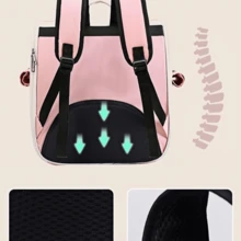 Mochila Transportadora De Gato Con Ventana De Burbuja, Mochila Transportadora De Cápsula Espacial De Doble Hombro Para Pequeños Perros Y Gatos - Multicolor - Ver 5