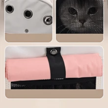 Mochila Transportadora De Gato Con Ventana De Burbuja, Mochila Transportadora De Cápsula Espacial De Doble Hombro Para Pequeños Perros Y Gatos - Multicolor - Ver 4