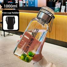 1pc Large Capacity Glass Water Bottle With Stainless Steel Tea Infuser, Comes With Carrying Bag And Lid, Suitable For Flower Tea & Fruit Tea - Large Capacity Glass Water Cup - View 11