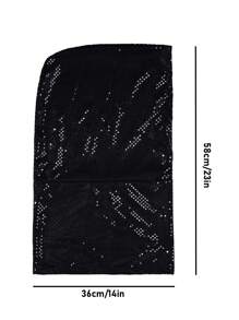 Sequined Hood Women's Hood Hooded Street Art From A Gold/Black Lurex Which Is Covered In Shiny Sequins Which Really Catch The Light Hooded Sense Of Mystery Halloween Valentine's Day