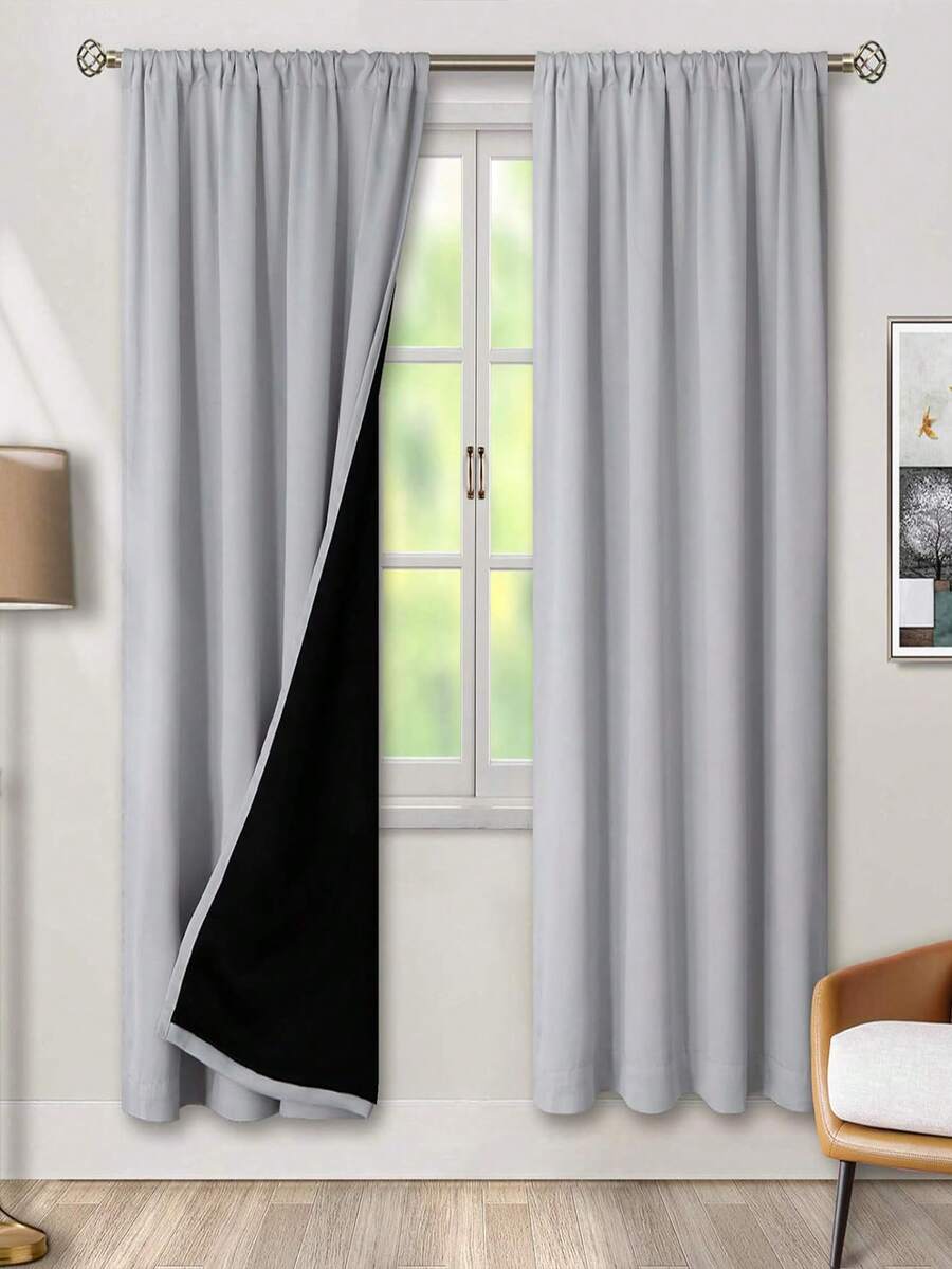 1pc Lightweight & Portable Summer High Blackout Quality Curtain, Anti-UV & Heat Insulation, Farm & Bedroom 100% Blackout Curtain