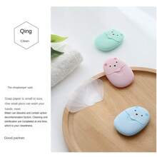 1Box-50 Sheet/3Box-150 Sheet Outdoor Travel Hand Washing Soap Paper Disposable Scented Slice Portable Body Cleanser Sheet Accessories Supplies