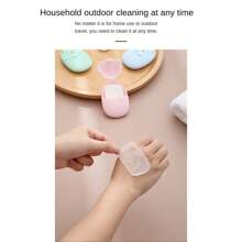 1Box-50 Sheet/3Box-150 Sheet Outdoor Travel Hand Washing Soap Paper Disposable Scented Slice Portable Body Cleanser Sheet Accessories Supplies