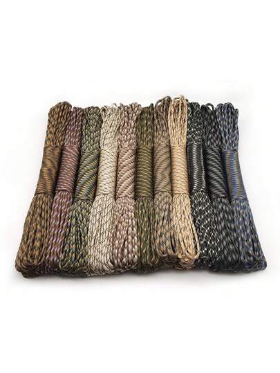 16.4ft/5m 7-Core Umbrella Rope With 4mm Diameter For Outdoor Camping, Handmade Bracelets, Washing Lines, Emergency Situations Camping Stuff