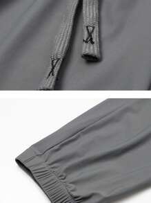 Herren Outdoor Freizeit Laufhose Stretch Sport 3/4 Hose für Sommer - Dunkelgrau - Übersicht 5
