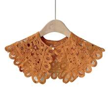 1pc Women's Faux Pearl Beaded Lace Hollow Out Shawl Summer Decoration Scarf False Collar Valentine's Day - Multicolor - View 4