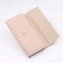 Cartera larga de verano nueva y de Corea del Sur Y, bolso de mano largo para mujer con múltiples ranuras para tarjetas, cartera larga de moda para mujeres de escuela secundaria, bolso tipo sobre - Rosa - Ver 5