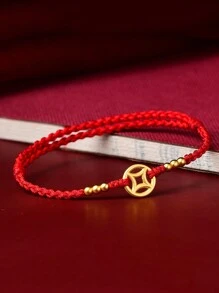 1pc  Adjustable Rope Lucky Wealth Bracelets For Men Women