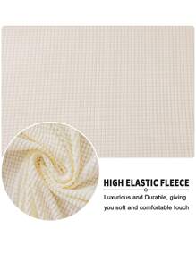 1Pc Elastic Stool Cover, Thickened All-Inclusive Square Low Stool Cover, Household Sofa Footrest Stool Cover Furniture Protector Home Decor - Beige - View 5