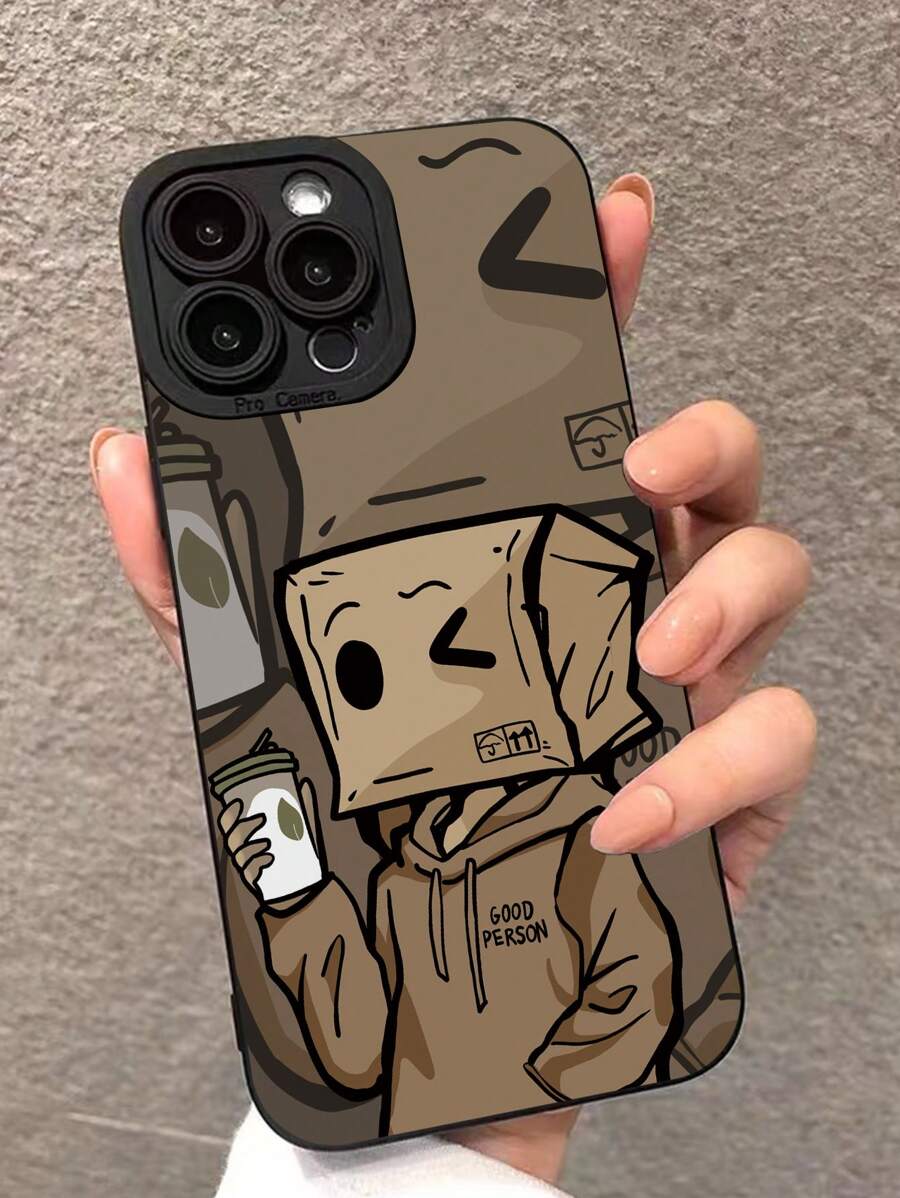 Cartoon Toy Painted Straight Edge Black Shockproof Phone Case Compatible With IPhone, Compatible With Samsung, Compatible With Redmi Series And Compatible With Xiaomi Phones Like Compatible With IPhone 15 Pro Max, Compatible With IPhone P13, P14, Compatible With IPhone 11, Compatible With IPhone 12, Note 11, Compatible With Redmi 10, Compatible With Redmi 9, Etc.,International Version, Not The Domestic Version - Multicolor - View 1