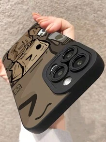 Cartoon Toy Painted Straight Edge Black Shockproof Phone Case Compatible With IPhone, Compatible With Samsung, Compatible With Redmi Series And Compatible With Xiaomi Phones Like Compatible With IPhone 15 Pro Max, Compatible With IPhone P13, P14, Compatible With IPhone 11, Compatible With IPhone 12, Note 11, Compatible With Redmi 10, Compatible With Redmi 9, Etc.,International Version, Not The Domestic Version - Multicolor - View 4