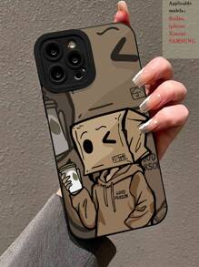Cartoon Toy Painted Straight Edge Black Shockproof Phone Case Compatible With IPhone, Compatible With Samsung, Compatible With Redmi Series And Compatible With Xiaomi Phones Like Compatible With IPhone 15 Pro Max, Compatible With IPhone P13, P14, Compatible With IPhone 11, Compatible With IPhone 12, Note 11, Compatible With Redmi 10, Compatible With Redmi 9, Etc.,International Version, Not The Domestic Version - Multicolor - View 2