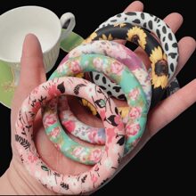5/10Pcs Silicone Large Circle Beads For Jewelry Making DIY Handmade Special Decorations Craft Supplies