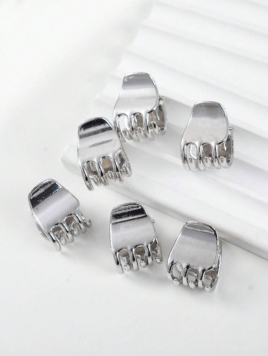6 chiếc kẹp tóc bằng hợp kim, món quà tuyệt vời nhất cho mẹ, bạn bè, giáo viên, lễ hội hoặc trang phục hàng ngày cho phụ nữ kẹp tóc kẹp tóc kẹp hàm kẹp tóc kẹp tóc kẹp tóc kẹp tóc, phụ kiện tóc thường ngày mùa thu đông cho phụ nữ cho trang phục đi nghỉ - Bạc - Xem 1