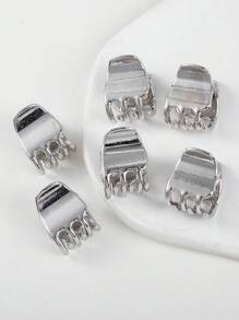 6 chiếc kẹp tóc bằng hợp kim, món quà tuyệt vời nhất cho mẹ, bạn bè, giáo viên, lễ hội hoặc trang phục hàng ngày cho phụ nữ kẹp tóc kẹp tóc kẹp hàm kẹp tóc kẹp tóc kẹp tóc kẹp tóc, phụ kiện tóc thường ngày mùa thu đông cho phụ nữ cho trang phục đi nghỉ - Bạc - Xem 2