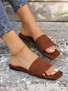 女士平底時尚豹紋印花布拖鞋,適用於休閒、海灘、戶外和家居使用