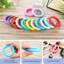 5/10Pcs Silicone Large Circle Beads For Jewelry Making DIY Handmade Special Decorations Craft Supplies