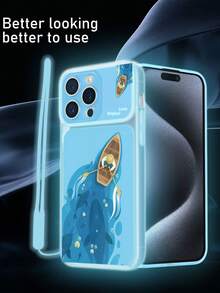 1 Ốp điện thoại bảo vệ bằng Tpu trong suốt màu xanh mờ dạ quang có họa tiết thuyền buồm và 1 Dây treo silicon màu xanh dạ quang/Vỏ điện thoại phát sáng/Vỏ điện thoại huỳnh quang/Vỏ điện thoại ngộ nghĩnh Tương thích với IPhone/Android/Samsung/Xiaomi/Oppo/Apple 15pro Max/Apple 14pro Max /Samsung A52 4g/Samsung A31 4g/Samsung A23/Redmi Note 11 Pro 4g/Redmi Note 12 4g/Oppo A54/Samsung A14/Samsung A54 - Nhiều màu - Xem 2