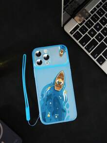 1 Ốp điện thoại bảo vệ bằng Tpu trong suốt màu xanh mờ dạ quang có họa tiết thuyền buồm và 1 Dây treo silicon màu xanh dạ quang/Vỏ điện thoại phát sáng/Vỏ điện thoại huỳnh quang/Vỏ điện thoại ngộ nghĩnh Tương thích với IPhone/Android/Samsung/Xiaomi/Oppo/Apple 15pro Max/Apple 14pro Max /Samsung A52 4g/Samsung A31 4g/Samsung A23/Redmi Note 11 Pro 4g/Redmi Note 12 4g/Oppo A54/Samsung A14/Samsung A54 - Nhiều màu - Xem 5