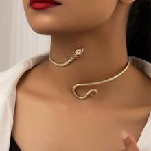 1 Miếng Quá quắt Cô gái Goth hiện đại Hình rắn Đồng Vòng cổ mặt dây chuyền Với Đơn giản & Đúng mốt Cuộn dây Thiết kế - XL5258 - Xem 6