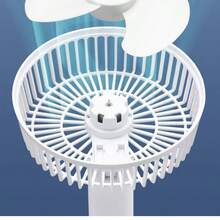 Ventilador Mini Clip-on recargable A2 de 1200mAh, multifuncional y que puede sujetarse a la mano o montarse en la pared - Blanco - Ver 5