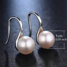 1pair Exquisite Faux Pearl Pendant Earrings - Enhance Your Wedding And Formal Occasion Style