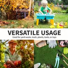 1pc, Garden Garbage Bag, Outdoor Garden Garbage Bags Large Capacity Heavy Reusable/Foldable Leaf Basket Bag, With Reinforced Handle, Suitable For Lawn, Yard, Pool, Plant Garbage, Gardening Container Camping Camping Stuff