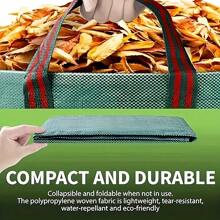 1pc, Garden Garbage Bag, Outdoor Garden Garbage Bags Large Capacity Heavy Reusable/Foldable Leaf Basket Bag, With Reinforced Handle, Suitable For Lawn, Yard, Pool, Plant Garbage, Gardening Container Camping Camping Stuff