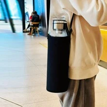1pc Large Capacity Glass Water Bottle With Stainless Steel Tea Infuser, Comes With Carrying Bag And Lid, Suitable For Flower Tea & Fruit Tea - Large Capacity Glass Water Cup - View 7