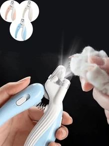 1pc Pet Nail Clipper With Led Light, Used For Trimming Nail And Mites With Light For Cats And Dogs
