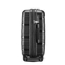 Hopemate 4 Piece Sets(14/20/24/28), Black, Hard Shell And Lightweight Suitcase With Front Pocket,Expandable Lightweight Suitcase With 4 Double 360 Degrees Mute Spinner Wheels PP Materials Durable TSA Lock Travel Luggage, Hard Shell Lightweight TSA Lock Carry On Expandable Suitcase With Spinner Wheels Travel Set For Men Women, Spinner Wheels, Minimize Damage, Enhance Durability, Keep Good Balance, 360 Spinner Wheels, TSA Lock