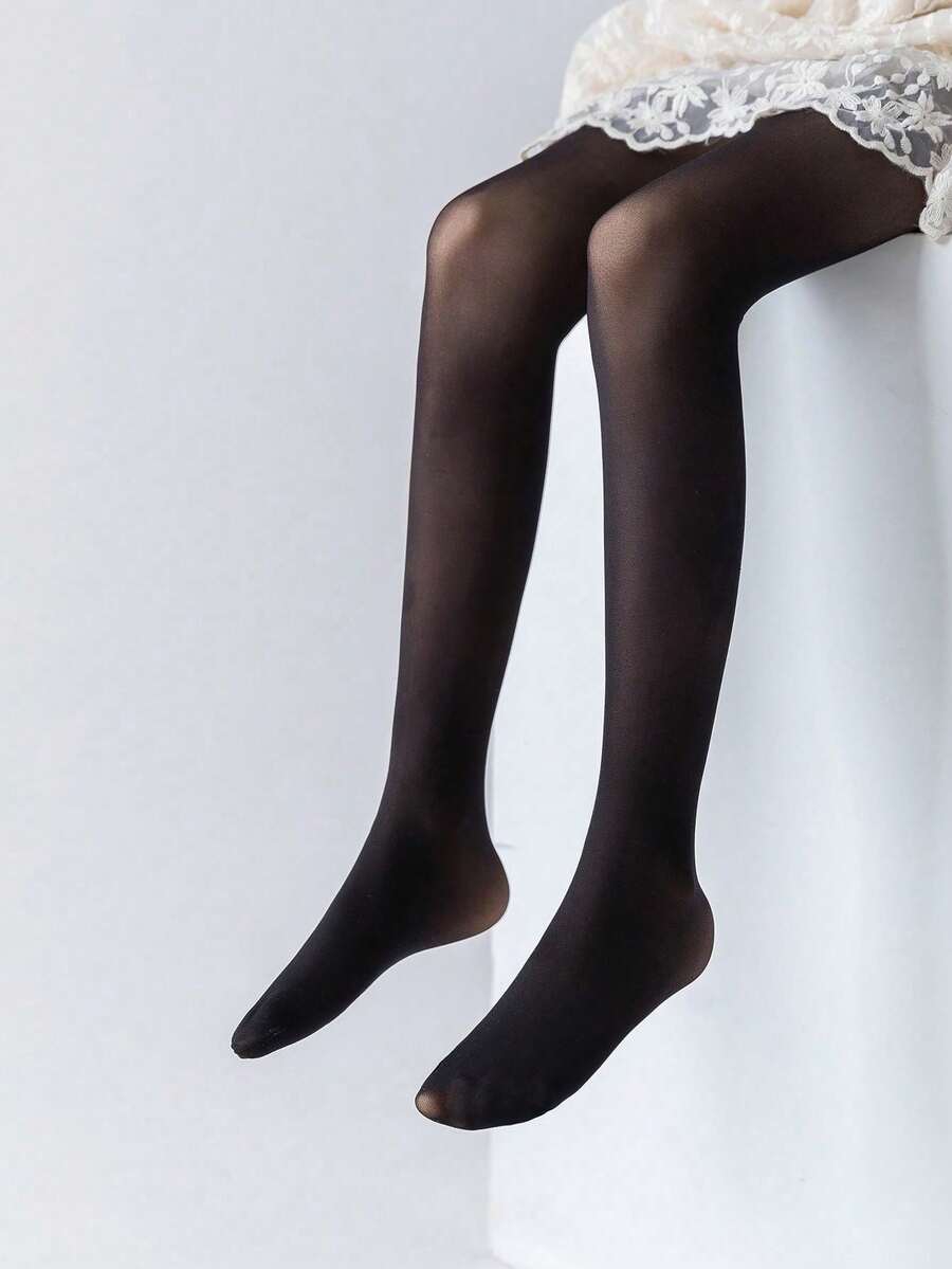 1 Miếng Trẻ em Móng mèo Mẫu Nhảy Quần tất pantyhose - màu đen - Xem 1