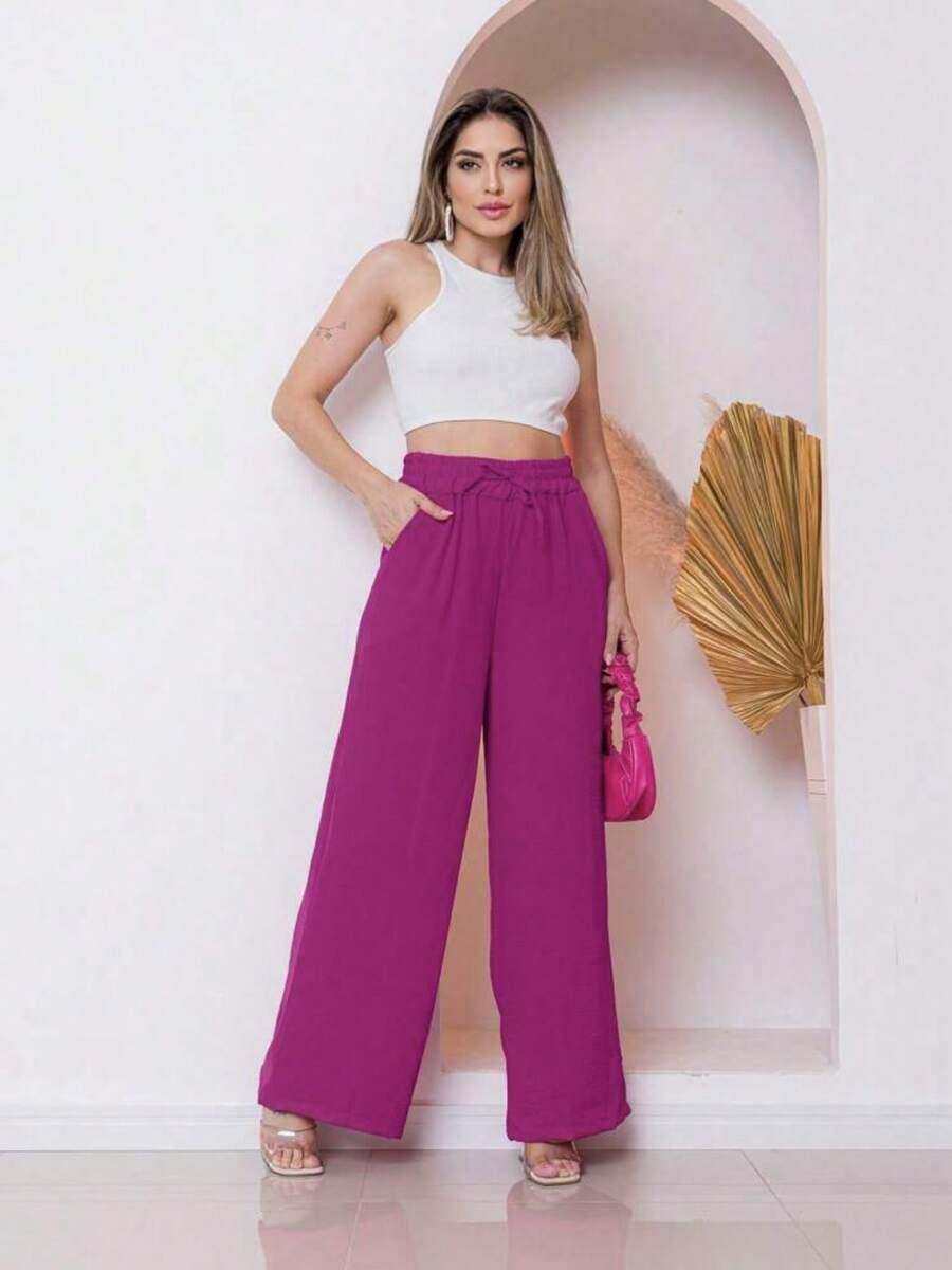 Women Pants - Purple - View 1