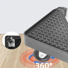 Base de Soporte para Refrigerador, Lavadora o más Electrodomésticos Movible con Ruedas Integradas. - Negro - Ver 3