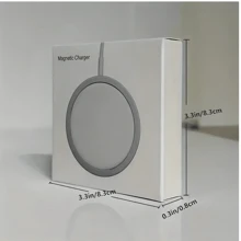 15W Cargador Inalámbrico Magnético Para IPhone - Portátil Y Compatible Con Auriculares - Carga Rápida Con USB-C - Blanco - Ver 1