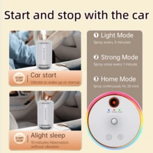 Portable Rechargeable Car  Perfume Aroma Diffuser (Excluding Perfume) With Music Atmosphere Light And Starry Sky Projection Function, High-End Tempo Paint Technology, Perfect Gift - White - View 6