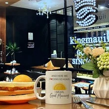 1pc 11oz Ceramic Horse Mug - I Mean Good Morning - White - View 3