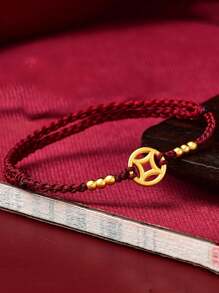 1pc  Adjustable Rope Lucky Wealth Bracelets For Men Women