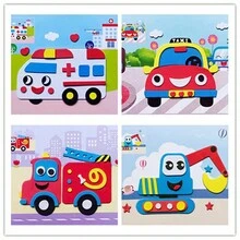 5pcs Layer By Layer Stickers For Children's Production Material Package, 3D Three-Dimensional Sponge Paper Stickers, Kindergarten Activity Handicrafts.Style Random - Multicolor - View 6