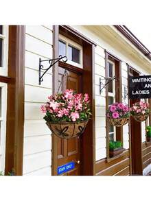 1 套户外烧烤园艺锅链，带双钩铁链挂篮支架，用于植物和家居装饰、鸟笼、灯笼等。 - 棕色 - 查看 8