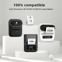 Phomemo Phomemo 3 Stück Thermische Etikettenpapierrollen, Quadratisches Etikett Mit Regulärer Etikettengröße, Mehrzweckaufkleber Für Phomemo M110 / M220 / M120 / M200 / M221 Etikettendrucker, Selbstklebendes Thermopapier Perfekt Für Kleidung Etiketten, Preisschilder, Kategorie Etikett